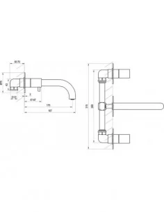 Sieninis maišytuvas Espirit, Šlifuotas grafito, RAVAK