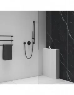 Dušo stovas Chrome, Juodas matinis, RAVAK