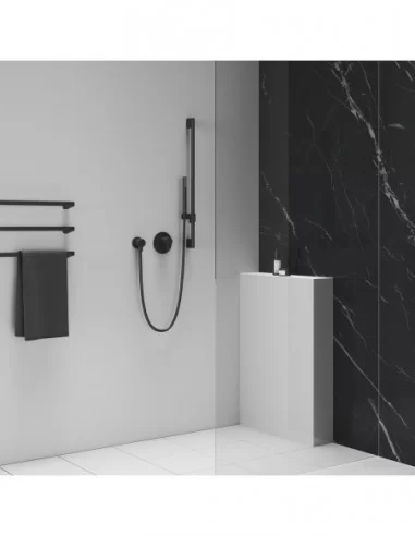 Dušo stovas Chrome, Juodas matinis, RAVAK