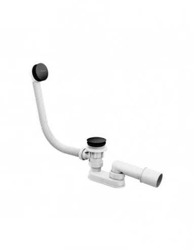Vonios sifonas su persipylimo mechanizmu, juodas, RAVAK