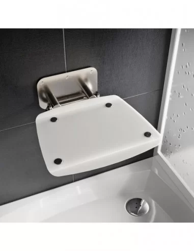 Atlenkiama sėdynė OVO B II, Nerūdijantis plienas, RAVAK