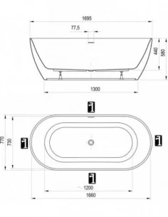 Vonia Freedom O Tec 170x77cm, RAVAK