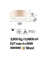 Lubinis šviestuvas woody pl4 wood, Ideal lux