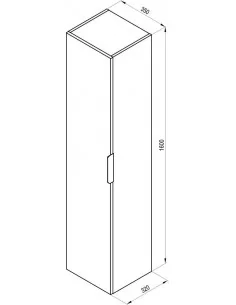 Aukšta spintelė SB Comfort II 35, Balta, RAVAK