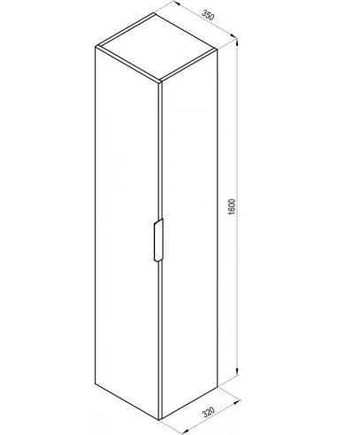 Aukšta spintelė SB Comfort II 35, Balta, RAVAK