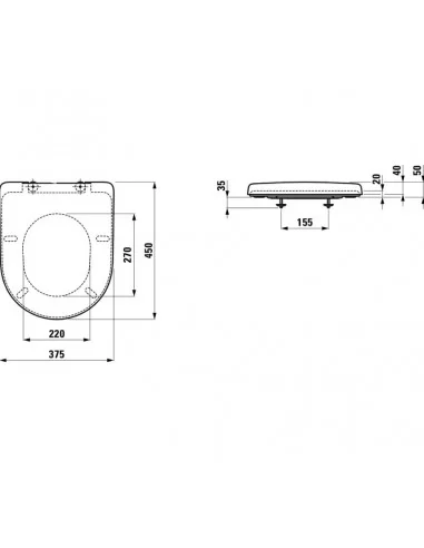 Dangtis unitazui PRO su Soft Close sistema, Laufen