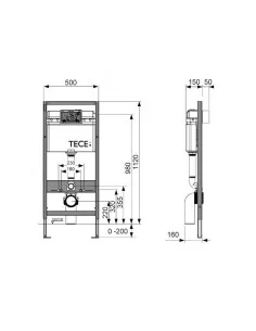 Potinkinis rėmas TeceBase su NOW baltos sp. mygtuku, Tece