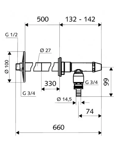 Neužšąlantis sodo čiaupas Polar II, Schell