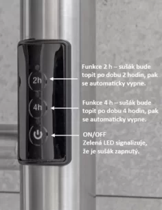 Elektrinis rankšluosčių džiovintuvas PMH Lisa, LS1SS