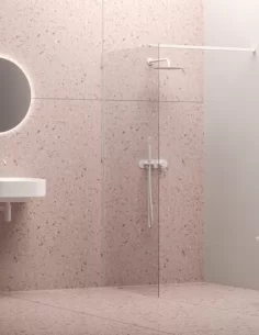 Dušo sienelė Walk-In Wall 60-160cm (be Wset rinkinio), RAVAK