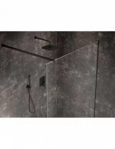 Potinkinis dušo komlektas Flat, su R-box, Juodas, RAVAK