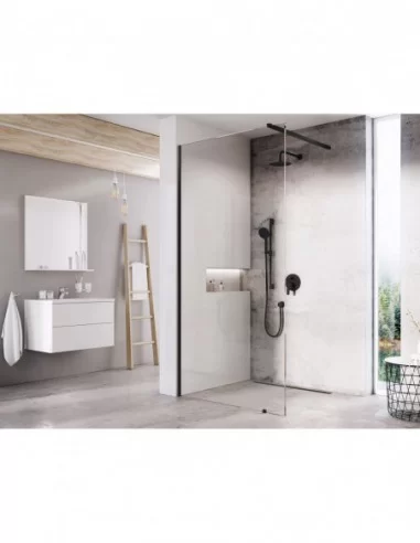 Dušo sienelė Walk-In Wall, Juoda, RAVAK