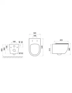 Pakabinamas unitazas SINTO GRANDE 3.0 su SoftClose dangčiu, Lavita