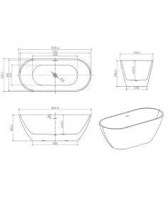 Vonia IRUN 1600x730mm, Lavita