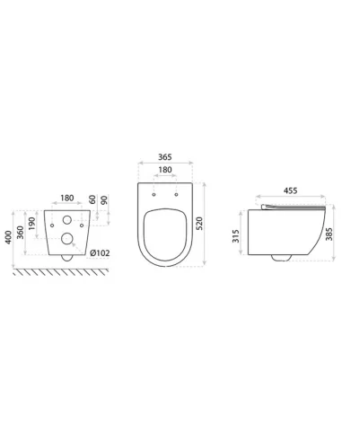 Pakabinamas unitazas SINTO GRANDE 3.0 su TECEbase rėmu ir nuleidimo plokštele