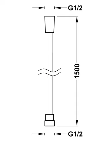 Dušo žarna 150cm, chromo sp., TRES