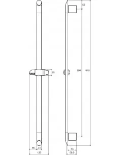 Dušo stovas su reguliuojamu laikikliu, 90 cm, RAVAK