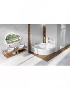 Akrilinė kampinė vonia NewDay, Balta, RAVAK