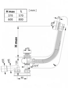 Sifonas voniai CLICK-CLACK, RAVAK