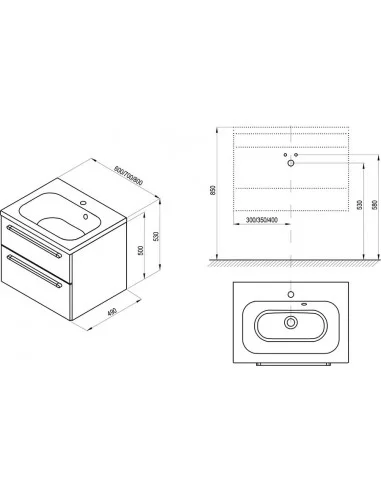 Spintelė SD Chrome II 600, Balta/balta, RAVAK