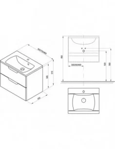 Spintelė SD 600 Classic II balta/pilka, RAVAK