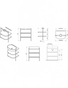 ATVIROS LENTYNĖLĖS CS YARD 40/60/80, Juoda, RAVAK