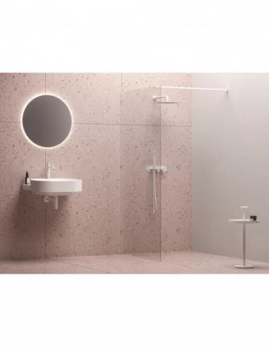 Dušo kabina Walk-In Wall, Balta matinė, RAVAK