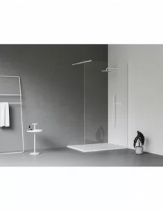 Dušo kabina Walk-In Wall, Balta matinė, RAVAK