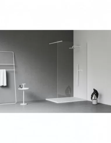 Dušo kabina Walk-In Wall, Balta matinė, RAVAK