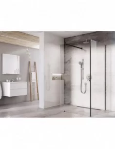Dušo kabina Walk-In Corner, Juoda, RAVAK