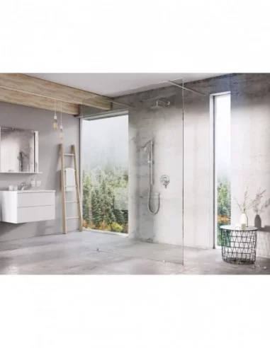 Dušo kabina Walk-In Free, Chromo, RAVAK