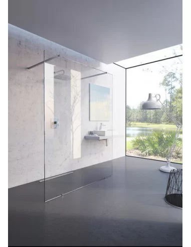 Dušo kabina Walk-In Free, Chromo, RAVAK