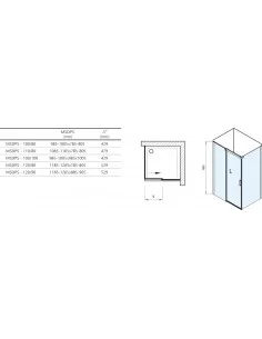 Dušo kabina Matrix MSDPS, Balta, RAVAK