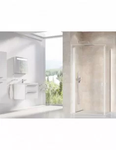 Dušo kabina Chrome CRV1+CRV1, Balta matinė, RAVAK