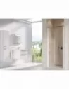 Dušo durys Chrome CSD1, Balta matinė, RAVAK