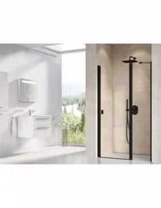 Dušo durys Chrome CSD2, Juoda, RAVAK