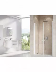 Dušo durys Chrome CSDL2, Balta matinė, RAVAK