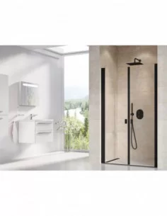 Dušo durys Chrome CSDL2, Juoda, RAVAK