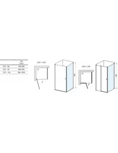 Stacionari sienelė Chrome CPS, Balta matinė, RAVAK