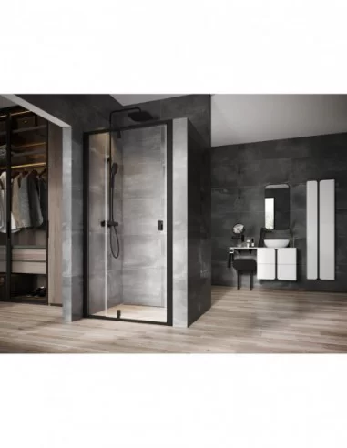 Dušo durys Nexty NDOP2, Juoda, RAVAK