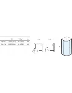 Dušo kabina Pivot PSKK3, Satinas, RAVAK