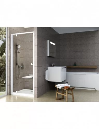 Dušo durys Pivot PDOP1, Balta/chromas, RAVAK