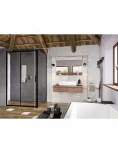 Blix Slim BLSPS stacionari sienelė, Juoda, RAVAK