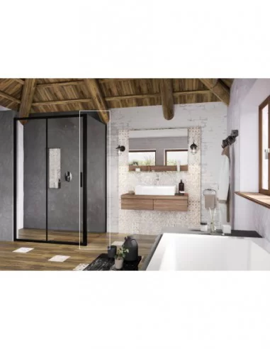 Blix Slim BLSPS stacionari sienelė, Juoda, RAVAK