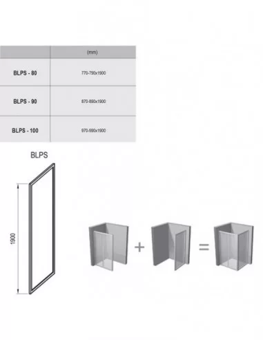 Stacionari sienelė Blix BLPS, Satinas, RAVAK