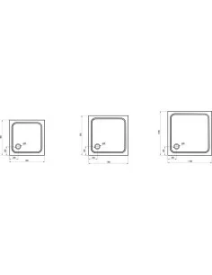 Dušo padėklas Perseus Pro Chrome, Balta, RAVAK