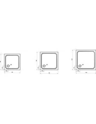 Dušo padėklas Perseus Pro Chrome, Balta, RAVAK
