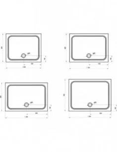 Dušo padėklas Gigant Pro Chrome, Balta, RAVAK