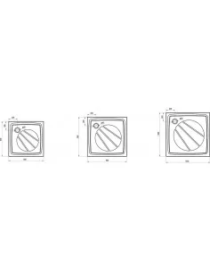 Dušo padėklas Perseus Pro, Balta, RAVAK
