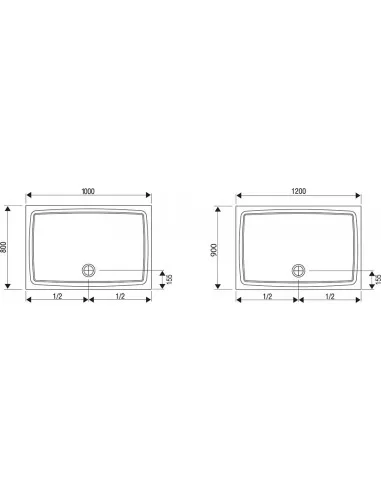 Dušo padėklas Gigant, Balta, RAVAK